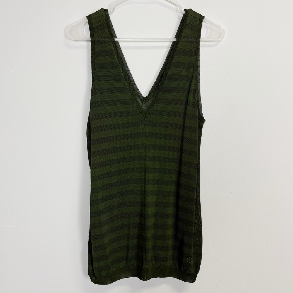 Ted Baker London Thin Knit Sweater Womens 3 / 8 Medium Green Leysini Sleeveless